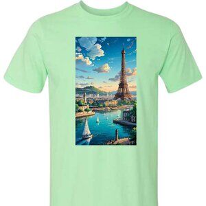 Paris,France Eiffel Tower Scene Short Sleeve T-Shirt